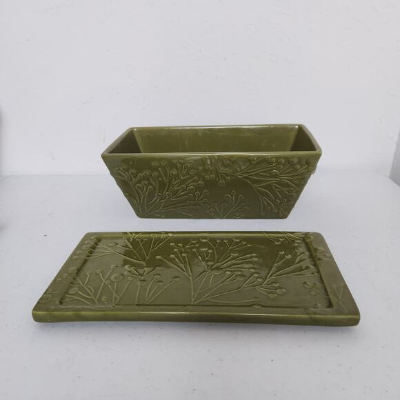 Earthenware, "Let Us Entertain You" NEW, Casserole Dish, Loaf Pan - Picture 1 of 11